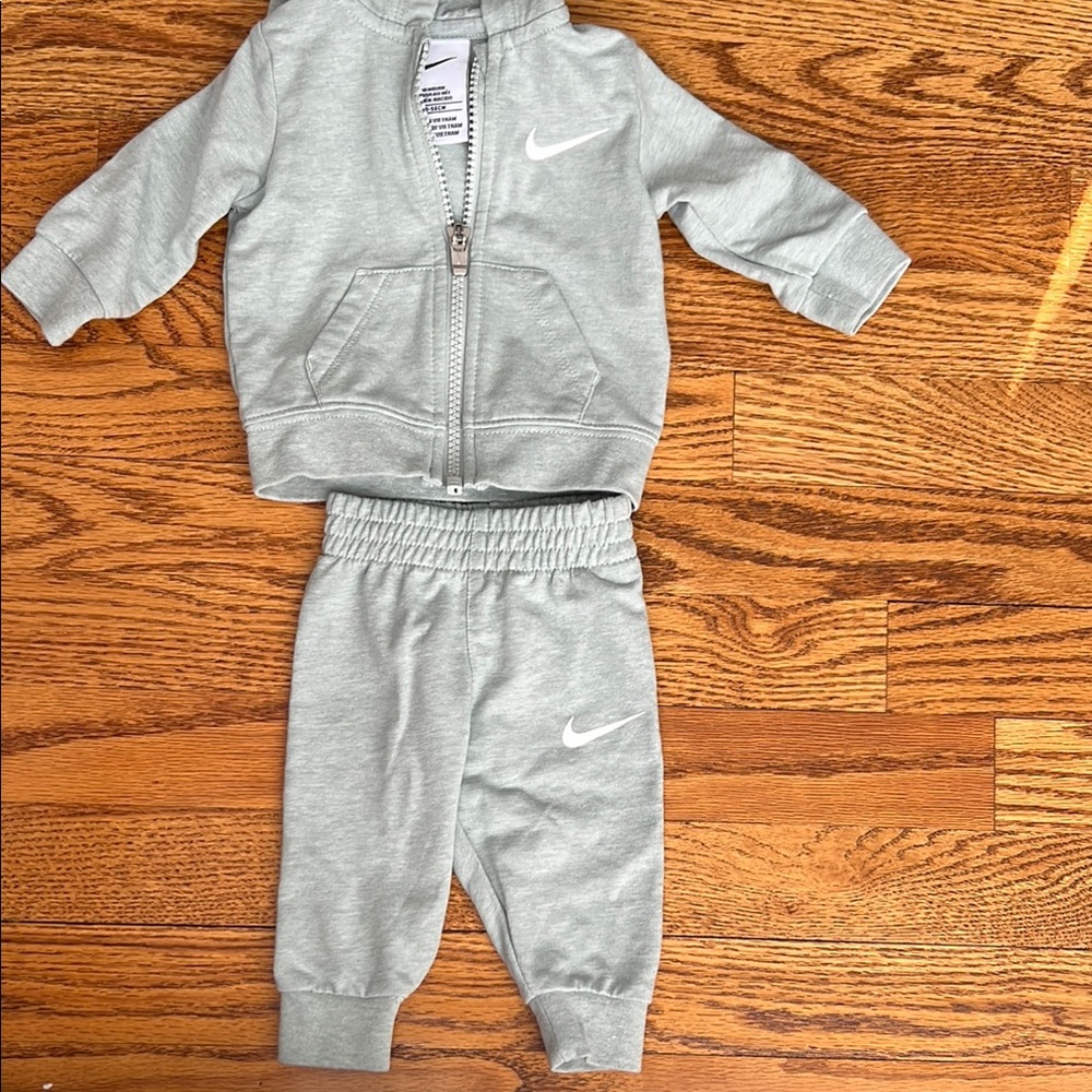 Nike Newborn Light Green Tracksuit Set